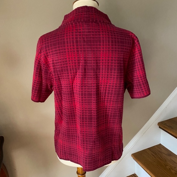 NWT Anthropologie Red Field Flower Celina Sweater Tee Large - Picture 7 of 8